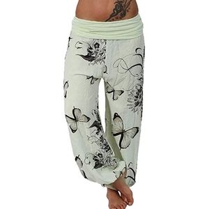 Mint Butterfly Wide Leg Harem Pants